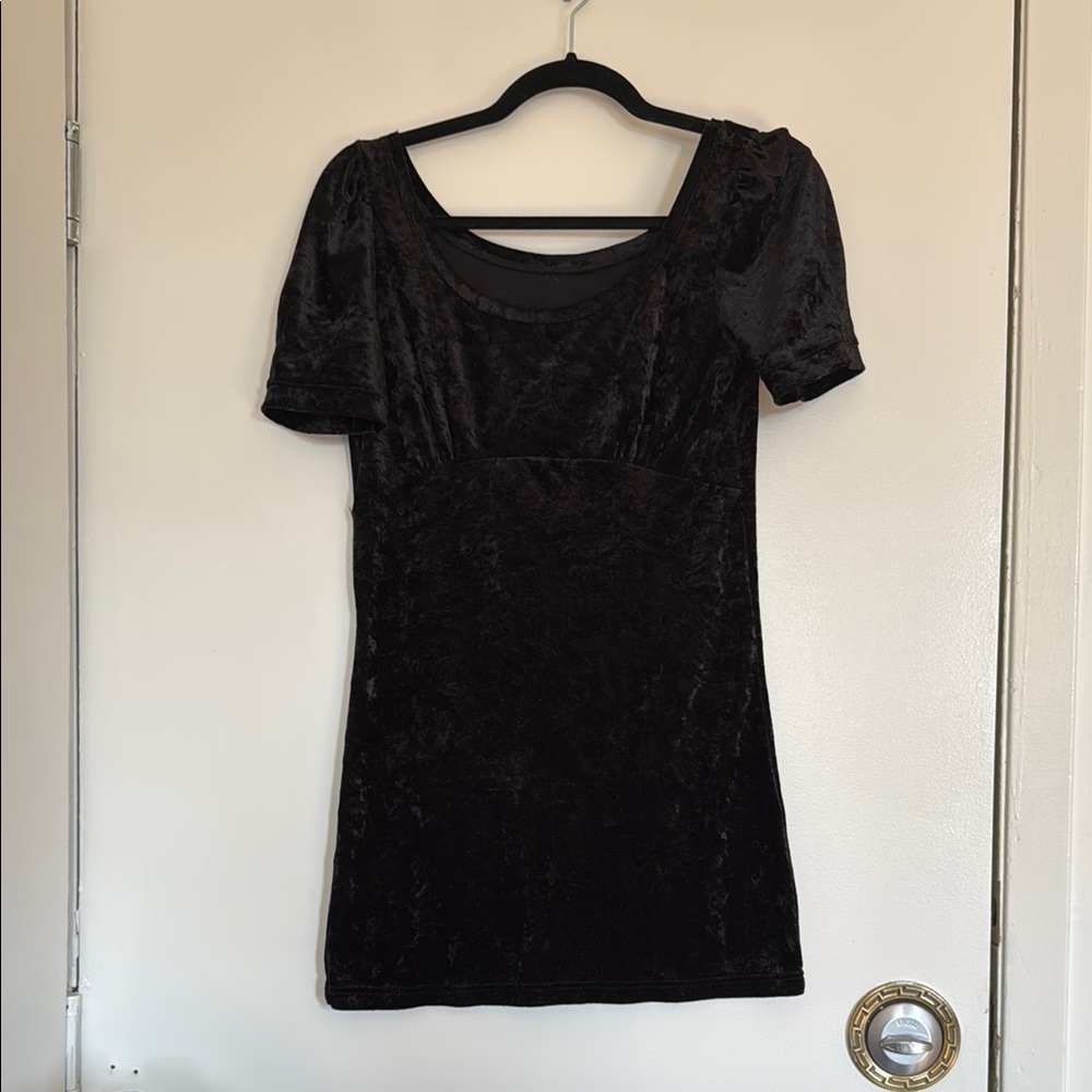Vintage Black Velvet Dress